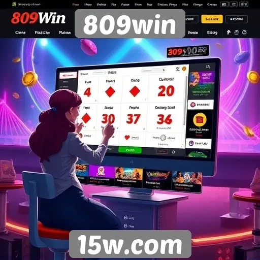 Interface e usabilidade do site 809win para jogadores